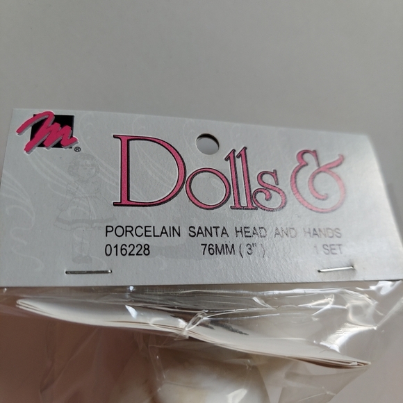 Mangelsen Vintage Porcelain SANTA Head & Hands Set 3" New -inOriginal Pa… - Picture 5 of 7